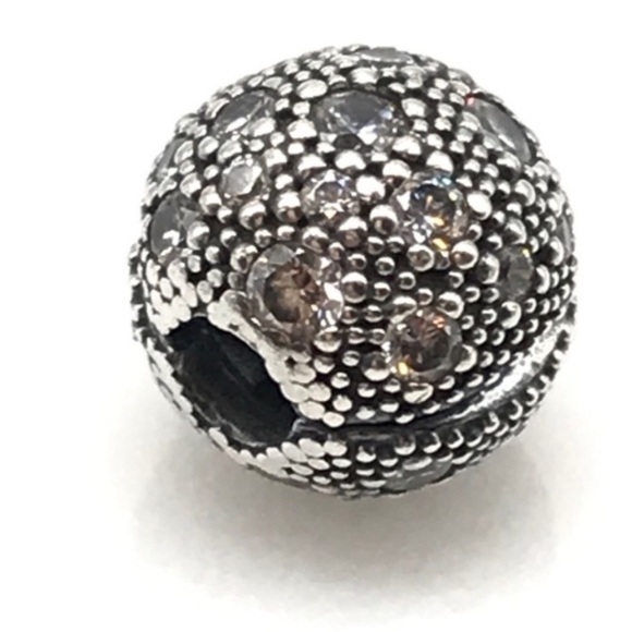 Pandora Clear CZ Sparkly Cosmic Stars Rare Retired Clip Bead Charm - Picture 1 of 5